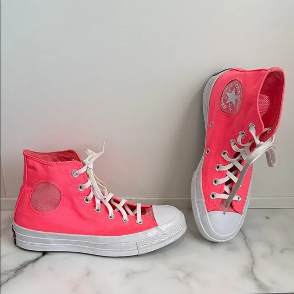 Converse Chuck 70 High top hot pink sneakers women’s size 7 - Picture 4 of 8